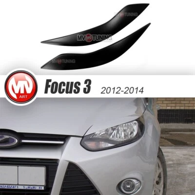 Fundas faros párpados delanteros cejas var №1 para Ford Focus 3 III 2011-2014 Foto 1 de 4