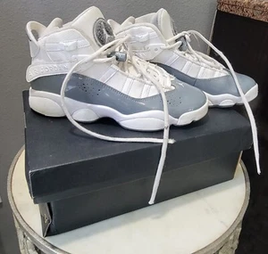 Size 5.5(GS) - Jordan 6 Rings Mid White Cool Grey Youth - Picture 1 of 6