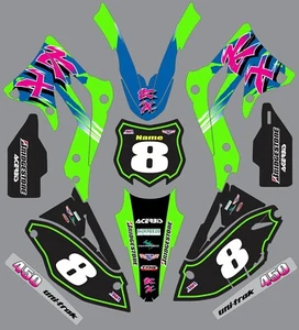 Graphic Kit for 2012 2013 2014 2015  Kawasaki KXF450F  KX 450f Decals - Picture 1 of 1