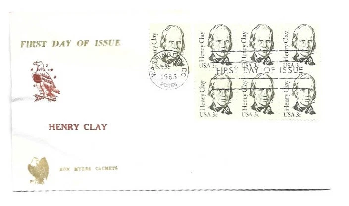 1846 3c Henry Clay Ron Myers Cachets FDC - Image 1 of 1