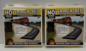 Woodland Scenics 2 HO Track-Bed 24' Continuous Rolls. ST1474. New! - Picture 1 of 4