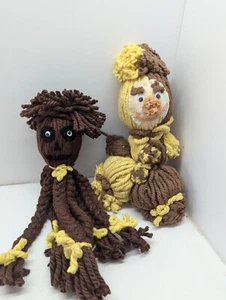 Vintage 1970s Handmade String Doll – Thanksgiving Decor, Unique Plush Keepsake - Picture 1 of 8