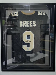 Drew Brees Autographed black Jersey Framed New Orleans Saints AUTO Tri Star COA - Picture 1 of 6
