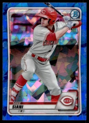 2020 Bowman Chrome Sapphire Mike Siani A25 Cincinnati Reds #BD-7 - Image 1 of 2