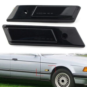 LED Dynamic Side Marker Turn Signal Light For BMW 3 5 7 Series E36 E34 E32 Black - Picture 1 of 12