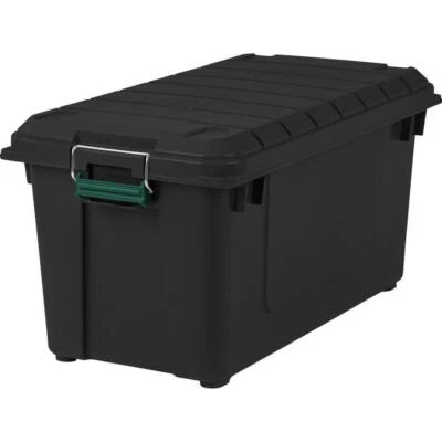 IRIS Storage Bin 21 Gal Plastic Heavy Duty Stackable Lockable Weatherproof Tote - Image 1 of 4