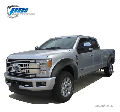 Extension w/ Trim Style Fender Flares Fits Ford F-250 F-350 SD 17-22 Textured Foto 1 de 4
