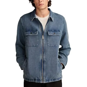 Lucky Brand Men's Waffle Over Shirt, Indigo - Picture 1 of 5