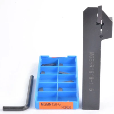 MGEHR1616-1.5+10pcs MGMN150-G PC9030 CNC External slot Groov turning tool holder - Image 1 of 4