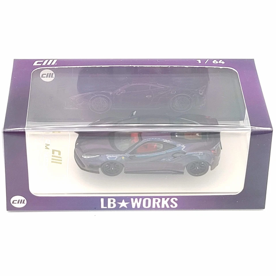 CM Model Liberty Walk Ferrari 488 Widebody - 1:64, Chameleon Magic Purple (2024) - Image 1 of 4
