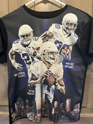 NFLPA Dallas Cowboys Shirt Youth M Medium Dak Dez Zeke Official. Vintage Foto 1 de 4