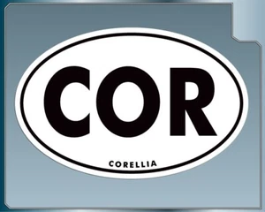 CORELLIA EURO Vinyl Decal Car Truck Window Star Wars Planet Sticker - Picture 1 of 1