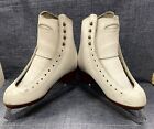 Riedell model 320 white figure ice skates size 5 1/2 with Club 2000 blades