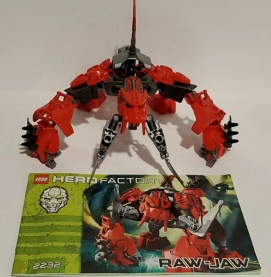 100% Complete & Retired Lego Hero Factory Raw-Jaw (2232) with Instructions  - Image 1 of 4