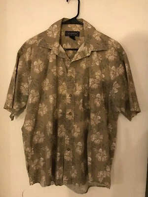Impresionante Camisa Hawaiana Floral Tribal Algodón Beige M CROSSINGS Para Hombre NUNCA USADA Foto 1 de 3