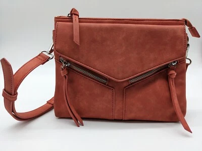 FREE PEOPLE Bolso Bandolera Mujer Piel Sintética Cremalleras - CORAL ~ Foto 1 de 4