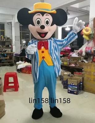 Nuevo Azul Marino Mickey Mouse Mascota Disfraz Juegos con disfraces Traje de Halloween Vestido Elegante #40 Foto 1 de 3