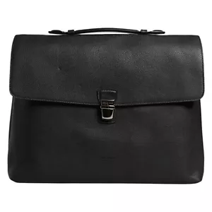 DOLCE & GABBANA Bag Black Leather Document Briefcase Top Handle Borse 1500usd - Picture 1 of 10
