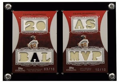 2 Card Side by Side Display Holder Case with Divider & With Black Steel Screw - Image 1 of 4