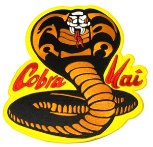 Karate Kid Cobra Kai Snake Logo Yellow Embroidered 10" Patch NEW - Picture 1 of 3
