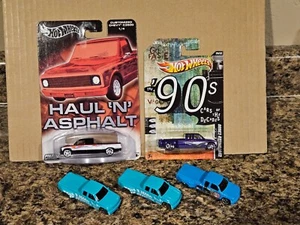 Hot Wheels Lot of 4 1998 Customized Chevy C3500 '98 Haul 'N' Asphalt Black Blue - Picture 1 of 2