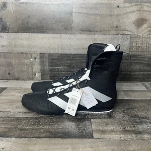 Adidas Box Hog 3 Black Silver Boxing Shoes FX0563 Men Sz 14 US - Picture 1 of 6