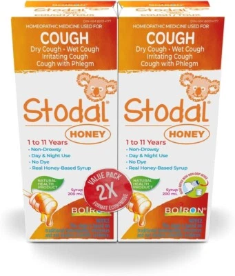 Boiron Stodal Children's Honey Syrup, Homeopathic, Dry & Wet 200ml - Image 1 of 3
