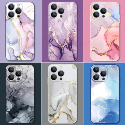 For iPhone 17 Pro Max 16 15 14 13 12 Marble Silicone ShockProof Soft Case Cover - Image 1 of 4