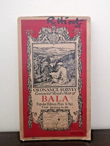 Antique Ordnance Survey Map, Bala and Snowdonia, 1921 - Picture 1 of 5
