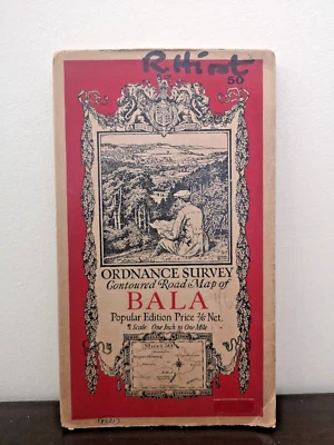 Antique Ordnance Survey Map, Bala and Snowdonia, 1921 - Image 1 of 4
