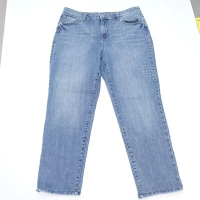 Style&co. Pantalones de mezclilla Boyfriend para mujer 12 azules lavado medio elásticos cremallera mosca Foto 1 de 4