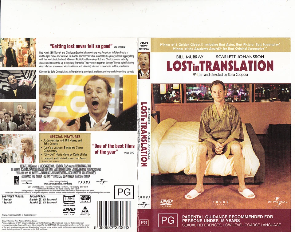 Lost In Translation-2000-[Bill Murray]-Focus Features-Movie FF-DVD - Image 1 of 1
