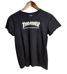 Thrasher Skateboard Magazine Logo Black T Shirt Womens Size XS? Street Wear - Picture 1 of 5