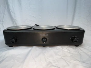 West Bend Model MD-OH4501 Triple Buffet Slow Cooker Replacement Black Base ONLY - Picture 1 of 8