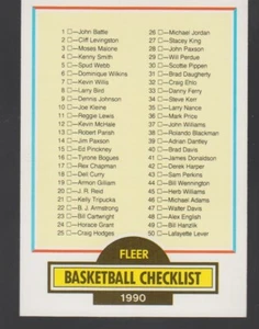 Checklist 1-99 1990-91 Fleer #197 - Picture 1 of 2