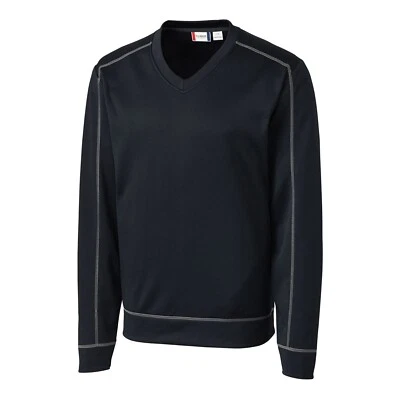 Top de rendimiento Clique By Cutter & Buck Helsa AZUL CUELLO EN V TALLA: 2XL MQK00059DN Foto 1 de 2