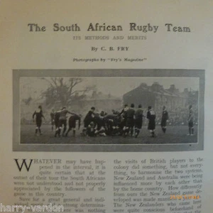 Balloon Race South Africa Rugby Football Springboks All Blacks Old Article 1906  - Foto 1 di 10