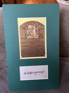 HOF Rube Marquard NY Giants AUTO  & MATTED CUT W/HOF PLAQUE  10 1/2” X 6 1/4 - Picture 1 of 3