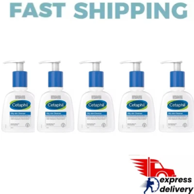 5x Limpiador de Piel Grasa Cetaphil Combinado con Piel Grasa, Piel Sensible 236 ml Foto 1 de 2