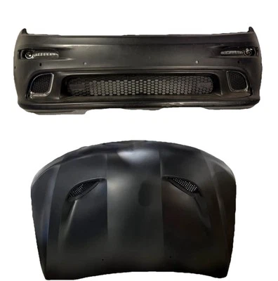 For 2014-2016 Jeep Grand Cherokee SRT  Front Bumper Cover + Aluminum Hood Foto 1 de 4