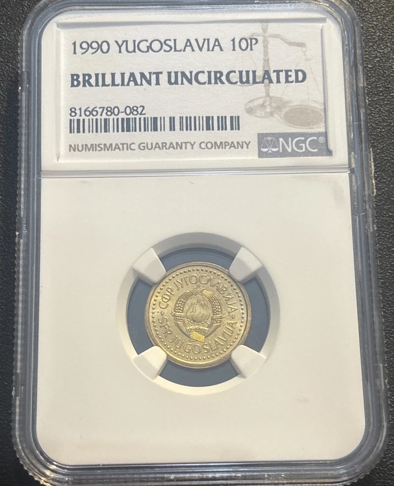1990 Yugoslavia 10P - Brilliant Uncirculated (BU) NGC Graded Foreign World Coin - Image 1 of 4