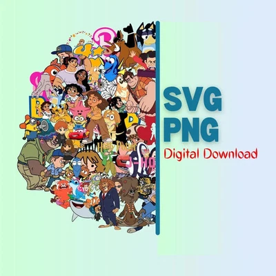 30000+ Svg Cartoon Bundle T Shirt Digital Printing SVG PNG CNC Cutting Design - Image 1 of 4
