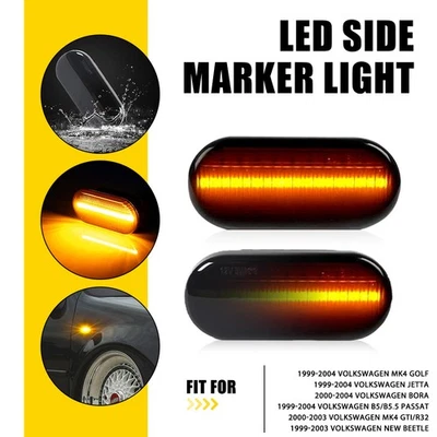 For 1999-04 Volkswagen Passat golf/jetta/B5/B5.5 MK4 Amber Side LED Marker Light - Image 1 of 4