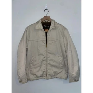 Vintage Sears Jacket Oakbrook Sportswear Borg Roebuck Talon Zip 1970s 70s Large - Picture 1 of 12