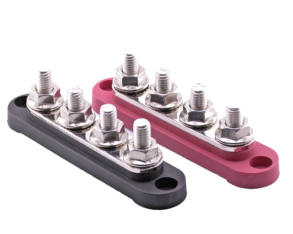 12V 150A Marine Bus Bar Power Distribution Block -4 Stud - 12-48V Car Boat RV - Image 1 of 4