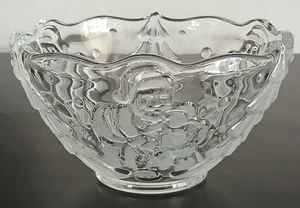 Gorham Holiday Traditions Santa Bowl Cristal Polo Norte Express Esmerilado 5.75" - Imagen 1 de 23