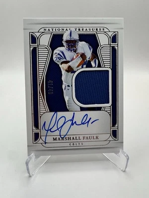 Marshall Faulk Auto 2024 Panini National Treasures Material Treasures Sig /49 - Image 1 of 2