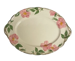 Franciscan Desert Rose OVAL PLATTER 14" x 10" Double Handle VTG Has Chip - Picture 1 of 8