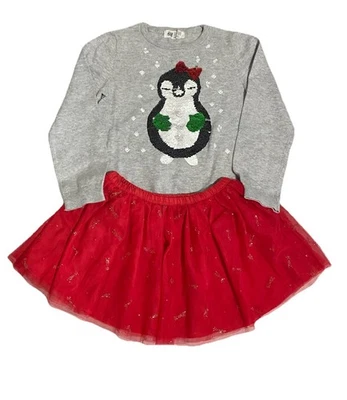 Paquete de suéter y falda navideña H&M & Epic Threads para niñas talla 5 Foto 1 de 4
