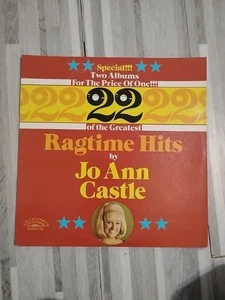 Jo Ann Castle 22 Of The Greatest Ragtime Hits 33.3 RPM 12" Record  - Imagen 1 de 8